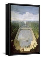 Bosquet De L'Île Royale and Bassin Du Miroir in the Gardens of Versailles-Etienne Allegrain-Framed Stretched Canvas