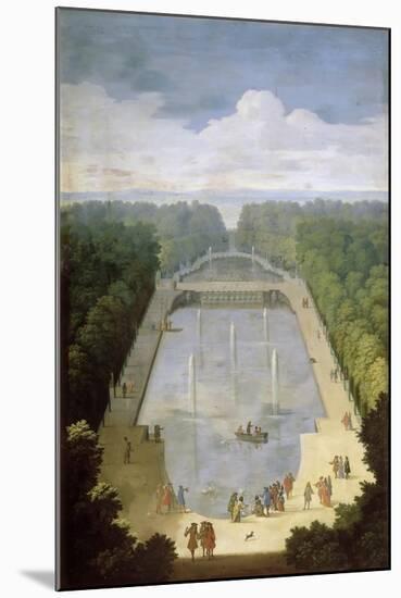 Bosquet De L'Île Royale and Bassin Du Miroir in the Gardens of Versailles-Etienne Allegrain-Mounted Giclee Print