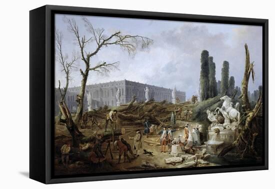 Bosquet Des Bains D'Apollon-Hubert Robert-Framed Stretched Canvas