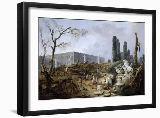 Bosquet Des Bains D'Apollon-Hubert Robert-Framed Giclee Print