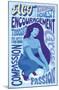 Boss Beauties - Blue-Trends International-Mounted Poster