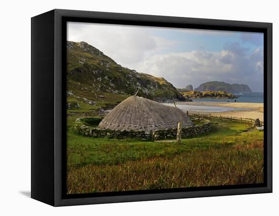 Bosta Iron Age House, Great Bernera Iron Age Village, Isle of Lewis, Western Isles, Scotland, Unite-Peter Richardson-Framed Stretched Canvas