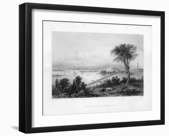 Boston, and Bunker Hill, C1820-C Cousen-Framed Giclee Print