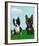 Boston and Frenchie-Brian Rubenacker-Framed Art Print