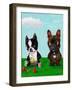 Boston and Frenchie-Brian Rubenacker-Framed Art Print