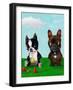 Boston and Frenchie-Brian Rubenacker-Framed Art Print