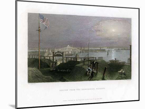 Boston as Seen from the Dorchester Heights, USA, 1838-James Tibbitts Willmore-Mounted Giclee Print