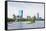 Boston Back Bay with Sailing Boat and Urban Building City Skyline in the Morning.-Songquan Deng-Framed Stretched Canvas