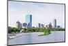 Boston Back Bay with Sailing Boat and Urban Building City Skyline in the Morning.-Songquan Deng-Mounted Photographic Print