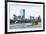 Boston Back Bay with Sailing Boat and Urban Building City Skyline in the Morning.-Songquan Deng-Framed Photographic Print