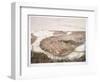 Boston - Bird's Eye View from the North-null-Framed Giclee Print