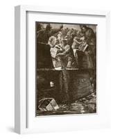 Boston 'Boys' Disguised as Indians Throwing the Tea Chests into the Harbour-null-Framed Giclee Print