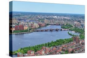 Boston Charles River Aerial View with Buildings and Bridge.-Songquan Deng-Stretched Canvas