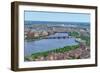 Boston Charles River Aerial View with Buildings and Bridge.-Songquan Deng-Framed Photographic Print