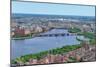 Boston Charles River Aerial View with Buildings and Bridge.-Songquan Deng-Mounted Photographic Print