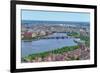 Boston Charles River Aerial View with Buildings and Bridge.-Songquan Deng-Framed Photographic Print