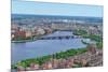 Boston Charles River Aerial View with Buildings and Bridge.-Songquan Deng-Mounted Photographic Print