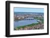 Boston Charles River Aerial View with Buildings and Bridge.-Songquan Deng-Framed Photographic Print