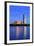 Boston Charles River at Dusk with Urban City Skyline and Light Reflection-Songquan Deng-Framed Photographic Print