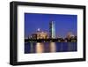 Boston Charles River at Dusk with Urban City Skyline and Light Reflection-Songquan Deng-Framed Photographic Print