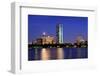 Boston Charles River at Dusk with Urban City Skyline and Light Reflection-Songquan Deng-Framed Photographic Print