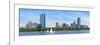 Boston Charles River Panorama with Urban City Skyline Skyscrapers and Boats with Blue Sky.-Songquan Deng-Framed Photographic Print