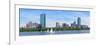 Boston Charles River Panorama with Urban City Skyline Skyscrapers and Boats with Blue Sky.-Songquan Deng-Framed Photographic Print