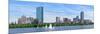 Boston Charles River Panorama with Urban City Skyline Skyscrapers and Boats with Blue Sky.-Songquan Deng-Mounted Photographic Print