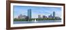 Boston Charles River Panorama with Urban City Skyline Skyscrapers and Boats with Blue Sky.-Songquan Deng-Framed Photographic Print