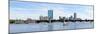 Boston Charles River Panorama with Urban City Skyline Skyscrapers and Boats with Blue Sky.-Songquan Deng-Mounted Photographic Print