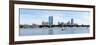 Boston Charles River Panorama with Urban City Skyline Skyscrapers and Boats with Blue Sky.-Songquan Deng-Framed Photographic Print