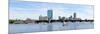 Boston Charles River Panorama with Urban City Skyline Skyscrapers and Boats with Blue Sky.-Songquan Deng-Mounted Photographic Print