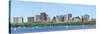 Boston Charles River Panorama with Urban Skyline Skyscrapers and Sailing Boat.-Songquan Deng-Stretched Canvas