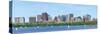 Boston Charles River Panorama with Urban Skyline Skyscrapers and Sailing Boat.-Songquan Deng-Stretched Canvas