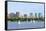 Boston Charles River Panorama with Urban Skyline Skyscrapers and Sailing Boat.-Songquan Deng-Framed Stretched Canvas