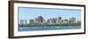 Boston Charles River Panorama with Urban Skyline Skyscrapers and Sailing Boat.-Songquan Deng-Framed Photographic Print