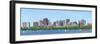 Boston Charles River Panorama with Urban Skyline Skyscrapers and Sailing Boat.-Songquan Deng-Framed Photographic Print