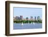 Boston Charles River Panorama with Urban Skyline Skyscrapers and Sailing Boat.-Songquan Deng-Framed Photographic Print