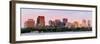 Boston Charles River Sunset Panorama with Urban Skyline and Skyscrapers-Songquan Deng-Framed Photographic Print