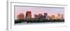 Boston Charles River Sunset Panorama with Urban Skyline and Skyscrapers-Songquan Deng-Framed Photographic Print