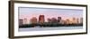 Boston Charles River Sunset Panorama with Urban Skyline and Skyscrapers-Songquan Deng-Framed Photographic Print