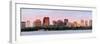 Boston Charles River Sunset Panorama with Urban Skyline and Skyscrapers-Songquan Deng-Framed Photographic Print