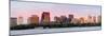 Boston Charles River Sunset Panorama with Urban Skyline and Skyscrapers-Songquan Deng-Mounted Photographic Print