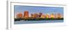 Boston Charles River Sunset Panorama with Urban Skyline and Skyscrapers-Songquan Deng-Framed Photographic Print