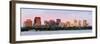 Boston Charles River Sunset Panorama with Urban Skyline and Skyscrapers-Songquan Deng-Framed Photographic Print