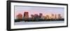 Boston Charles River Sunset Panorama with Urban Skyline and Skyscrapers-Songquan Deng-Framed Photographic Print