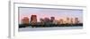 Boston Charles River Sunset Panorama with Urban Skyline and Skyscrapers-Songquan Deng-Framed Photographic Print