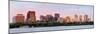 Boston Charles River Sunset Panorama with Urban Skyline and Skyscrapers-Songquan Deng-Mounted Photographic Print