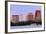 Boston Charles River Sunset with Urban Skyline and Skyscrapers-Songquan Deng-Framed Photographic Print