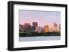 Boston Charles River Sunset with Urban Skyline and Skyscrapers-Songquan Deng-Framed Photographic Print
